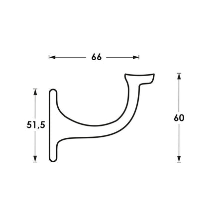 Intersteel Leuninghouder centraal hol zadel blind nikkel - Doika - Leuninghouders - Intersteel - 8714186126233 - 18,724,531