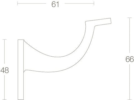 Intersteel Leuninghouder hol zadel chroom - Doika - Leuninghouders - Intersteel - 8714186112069 - 16,724,541