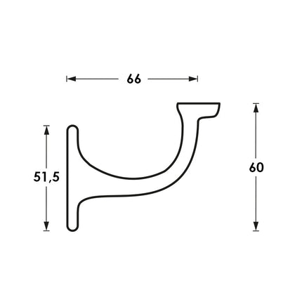 Intersteel Leuninghouder opschroevend vlak chroom - Doika - Leuninghouders - Intersteel - 8714186055496 - 16,724,520