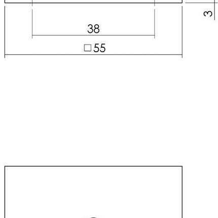 Intersteel Magneet rozet vierkant met sleutelgat rvs geborsteld - Doika - Rozetten - Intersteel - 8714186444504 - 35,342,416