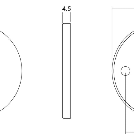 Intersteel Rozet plat verdekt rvs geborsteld - Doika - Rozetten - Intersteel - 8714186053010 - 35,341,319