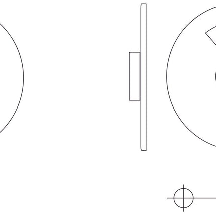 Intersteel Rozet rond plat 50 mm toilet - /badkamersluiting met 8 mm stift rvs geborsteld - Doika - Rozetten - Intersteel - 8714186039922 - 35,340,960