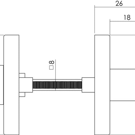 Intersteel Rozet vierkant met toilet - /badkamersluiting rvs geborsteld 8 mm - Doika - Rozetten - Intersteel - 8714186123553 - 35,351,060