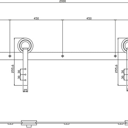 Intersteel Schuifdeursysteem Modern rvs geborsteld - Doika - Schuifdeursystemen - Intersteel - 8714186448021 - 35,450,123