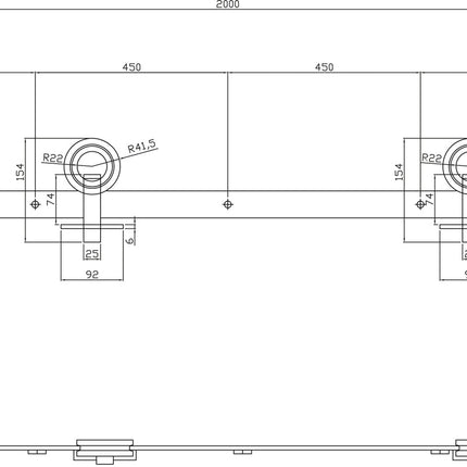 Intersteel Schuifdeursysteem Modern Top mat zwart - Doika - Schuifdeursystemen - Intersteel - 8714186447970 - 23,450,122