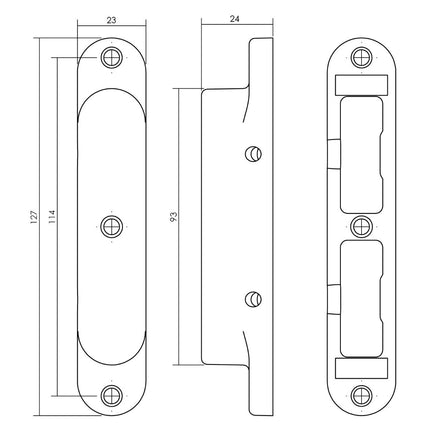 Intersteel Sluitkom gegoten SKG** 23x127 mm zwart - Doika - Veiligheidssloten - Intersteel - 8714186487518 - 94,950,801