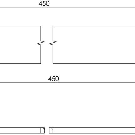 Intersteel Tussenrail 45 cm rvs geborsteld - Doika - Schuifdeursystemen - Intersteel - 8714186450901 - 35,450,113