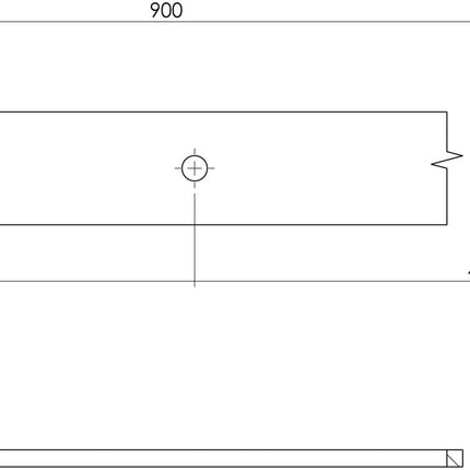 Intersteel Tussenrail 90 cm rvs geborsteld - Doika - Schuifdeursystemen - Intersteel - 8714186450918 - 35,450,114