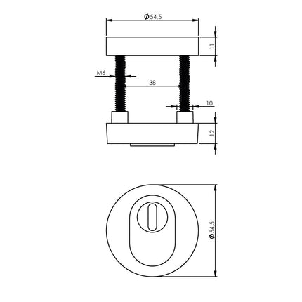 Intersteel Veiligheidsrozet rond SKG*** kerntrekbeveiliging chroom - Doika - Veiligheidsrozetten - Intersteel - 8714186079546 - 16,375,100