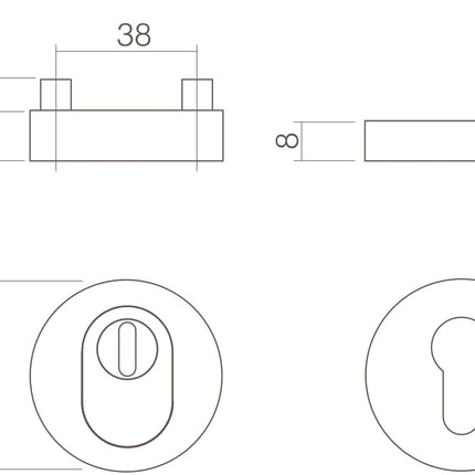 Intersteel Veiligheidsrozet SKG*** rond kerntrekbeveiliging rvs geborsteld - Doika - Veiligheidsrozetten - Intersteel - 8714186150863 - 35,375,381