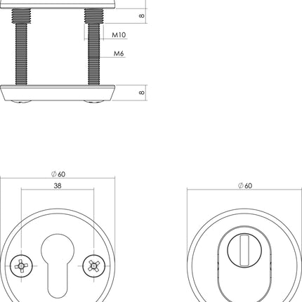 Intersteel Veiligheidsrozet SKG*** rond met kerntrekbeveiliging aluminium - Doika - Veiligheidsrozetten - Intersteel - 8714186447680 - 82,375,002