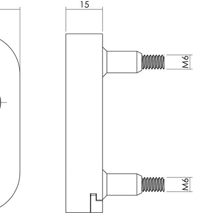 Intersteel Veiligheidsschuifrozet met kerntrekbeveiliging voor profieldeuren rvs geborsteld - Doika - Veiligheidsrozetten - Intersteel - 8714186436561 - 35,375,242