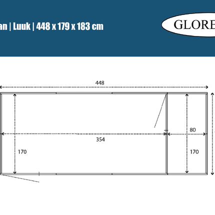 Kippenhok Luke 448 x 179 x 183 cm - Geïmpregneerd hout - Doika - Kippenhok - Glorenza - 8720094051246 - 8720094051246