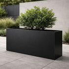 Langwerpige aluminium plantenbak 150x30x80 cm - Gitzwart (RAL 9005) - Doika - Plantenbak - Geroba -  - Artus13