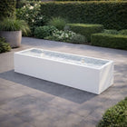 Langwerpige aluminium watertafel met fonteinen 200x60x40cm 39kg - Zuiver Wit (RAL 9010) - Doika - Watertafel - Geroba -  - TaulaAA8-9010