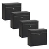 Practo Garden Brievenbussen Calgary mat zwart | Set van 4 stuks - Doika - Brievenbusset - Practo Garden -  - 4 stuks van B415AN