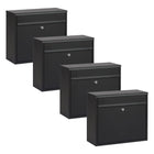 Practo Garden Brievenbussen Calgary mat zwart | Set van 4 stuks - Doika - Brievenbusset - Practo Garden -  - 4 stuks van B415AN