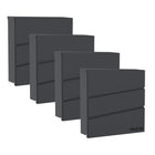 Practo Garden Brievenbussen Dijon Antraciet | Set van 4 stuks - Doika - Brievenbusset - Practo Garden -  - 4 stuks van B330AN