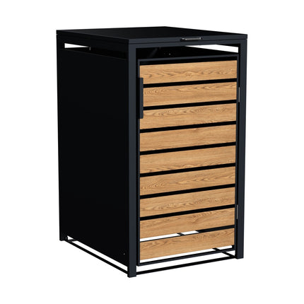 Practo Garden Containerberging Enkel Mat Zwart/eiken