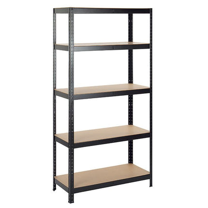 Practo Metalen Rek Heavy Duty 180x90x40 cm – 5 legborden – Zwart - Doika - Opbergrekken - Practo Home -  - M1809040.5N