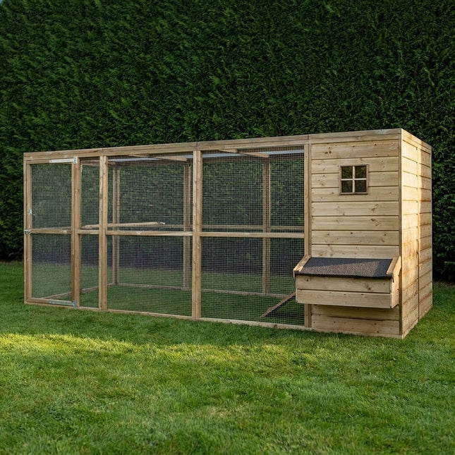 Kippenhok Luuk 448 x 179 x 183 cm -  Geïmpregneerd hout