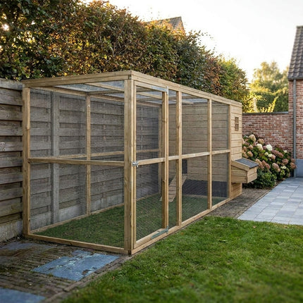 Kippenhok Luuk 448 x 179 x 183 cm -  Geïmpregneerd hout