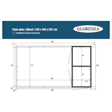 Ren Alfred 345 x 190 x 202 - Aluminium Sluis