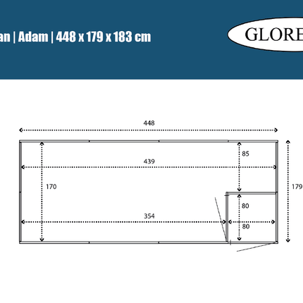 Ren Mada 448 x 179 x 183 cm - Geïmpregneerd hout - Doika - Ren - Glorenza - 8720094051185 - 8720094051185