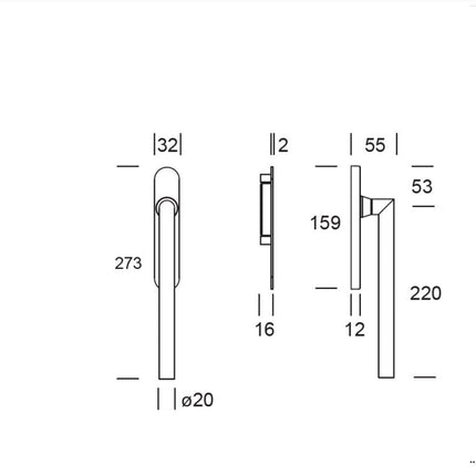 Shuffle SDG Toledo B Dubbel PC69 Inox - Doika - Hefschuifdeurbeslag - Shuffle - 8717727182149 - 62073272