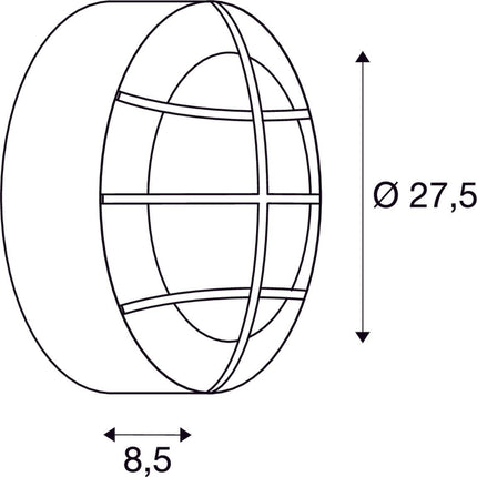 SLV Buitenlamp BULAN GRID IP55 Antraciet - Doika - Buitenverlichting - SLV - 4024163110938 - 229085