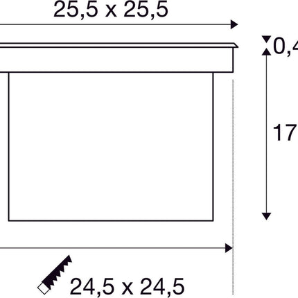 SLV Buitenlamp DASAR® 225 IP65/IP67 Roestvrij Staal 4000 K - Doika - Buitenverlichting - SLV - 4024163159197 - 229381