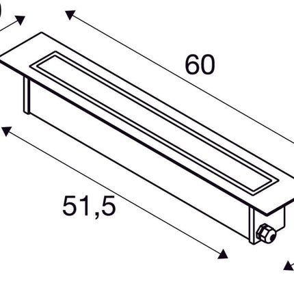 SLV Buitenlamp DASAR® 600 IP65/IP67 Edelstaal - Doika - Buitenverlichting - SLV - 4024163274739 - 1007195