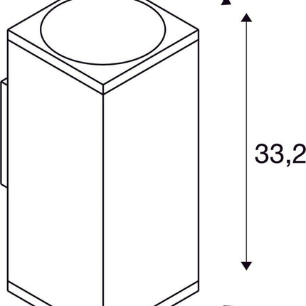 SLV Buitenlamp ENOLA SQUARE L UP/DOWN IP65 Antraciet - Doika - Buitenverlichting - SLV - 4024163235952 - 1003438