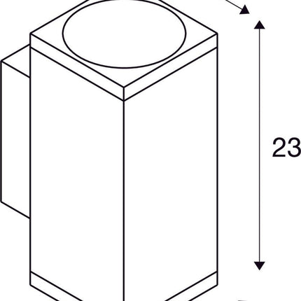 SLV Buitenlamp ENOLA SQUARE M UP/DOWN IP65 Antraciet - Doika - Buitenverlichting - SLV - 4024163235761 - 1003419