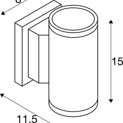 SLV Buitenlamp MYRA UP/DOWN IP55 Grijs - Doika - Buitenverlichting - SLV - 4024163140317 - 233114