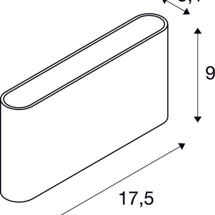 SLV Buitenlamp OVAL 18 IP65 Zwart - Doika - Buitenverlichting - SLV - 4024163273442 - 1007144