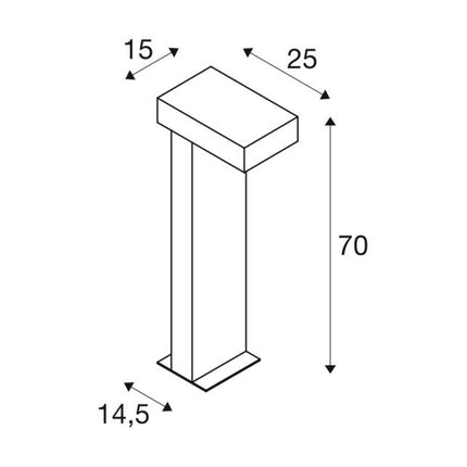 SLV Buitenlamp RUSTY ® PATHLIGHT 70 IP55 - Doika - Buitenverlichting - SLV - 4024163264235 - 1006347