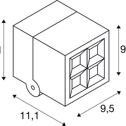 SLV Buitenlamp S - CUBE IP65 Antraciet - Doika - Buitenverlichting - SLV - 4024163278041 - 1007458