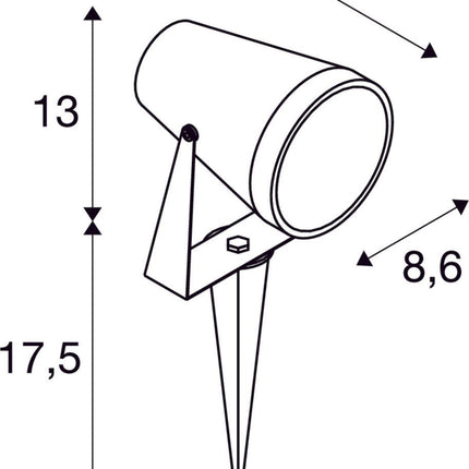 SLV Buitenlamp SAMRINA IP65 Zwart - Doika - Buitenverlichting - SLV - 4024163249072 - 1004757