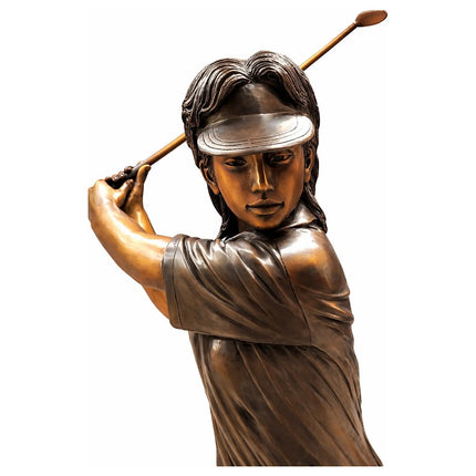 Standbeeld Golf Speelster 61x53x151 cm