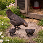 Tuinbeeld Kip Met Kuikens 8x17x20 cm