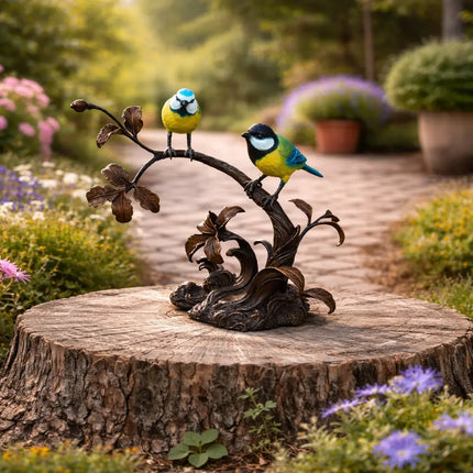 Tuinbeeld Vogelpaar 33x18x27 cm