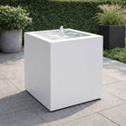 Vierkante aluminium watertafel met fontein 60x60x70cm 23kg - Zuiver Wit (RAL 9010) - Doika - Watertafel - Geroba -  - TaulaQA5-9010