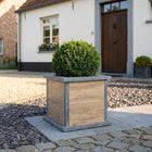 Vierkante arduinen plantenbak Classic Woodlook 46x46x46 cm