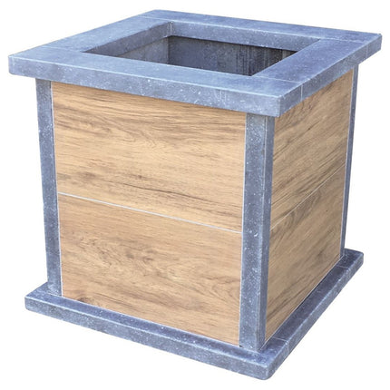 Vierkante arduinen plantenbak Classic Woodlook 56x56x56 cm