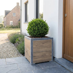 Vierkante arduinen plantenbak Modern Woodlook 50x50x52 cm - Doika - Plantenbak - VASP - 5420024207059 - Square modern woodlook 50x50x52 (2 cm)