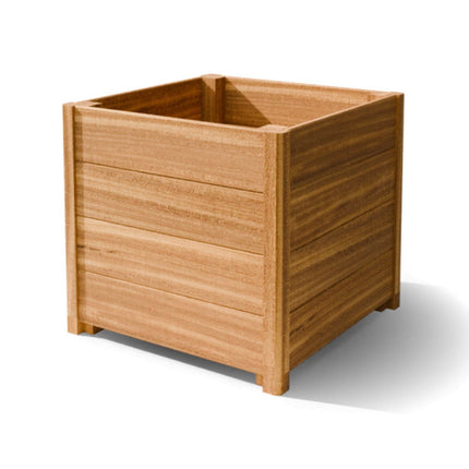 Vierkante Hardhouten plantenbak met poten 60x60x55 cm - Doika - Plantenbak - Geroba -  - ARRELH1