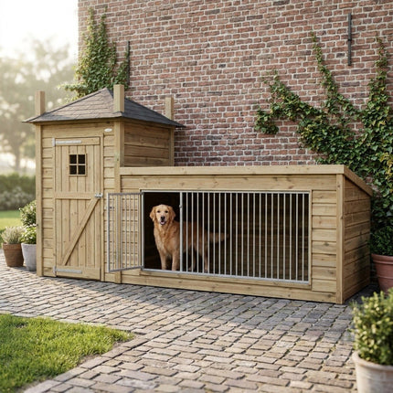 Voldux Hondenhok Lize 392 x 150 x 235 cm - Doika - Hondenhok - Voldux - 8720569162217 - 8720569162217