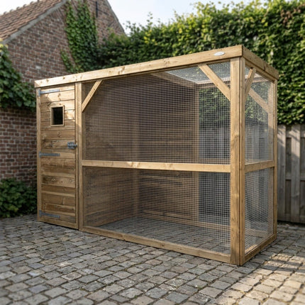 Voldux Volière Toon links 300 x 120 x 190 cm - Doika - Volière - Voldux - 8720094050218 - 8720094050218
