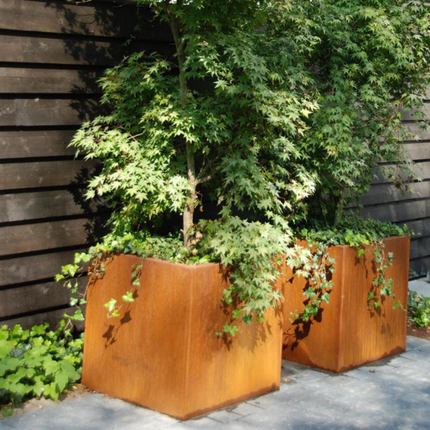 Jardinière Adezz Andes en acier Corten 40x40x40 cm